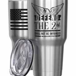 We The People Holsters Defend the 2nd Amendment + American Flag Stainless Steel Tumbler Sale