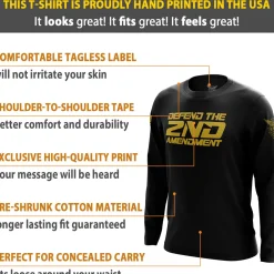 We The People Holsters Defend the 2nd Amendment Long Sleeve Shirt Black Best