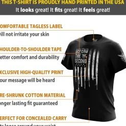 We The People Holsters Defend The Second Flag Short Sleeve Shirt New