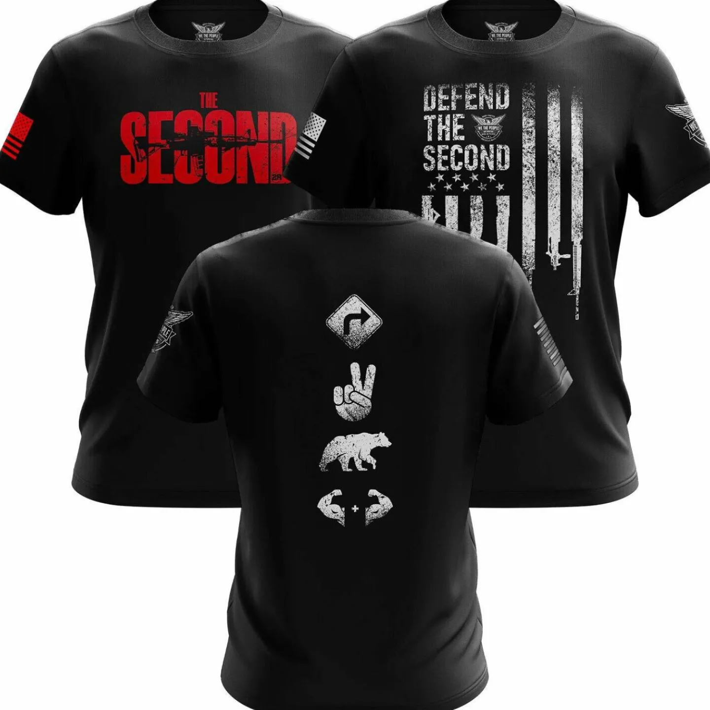 We The People Holsters Defend the Second Shirt Bundle Black Hot