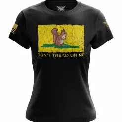 We The People Holsters Don't Tread On Me Squirrel Women's Short Sleeve Shirt Black