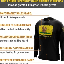 We The People Holsters Don't Tread On Me Squirrel Long Sleeve Shirt Black New