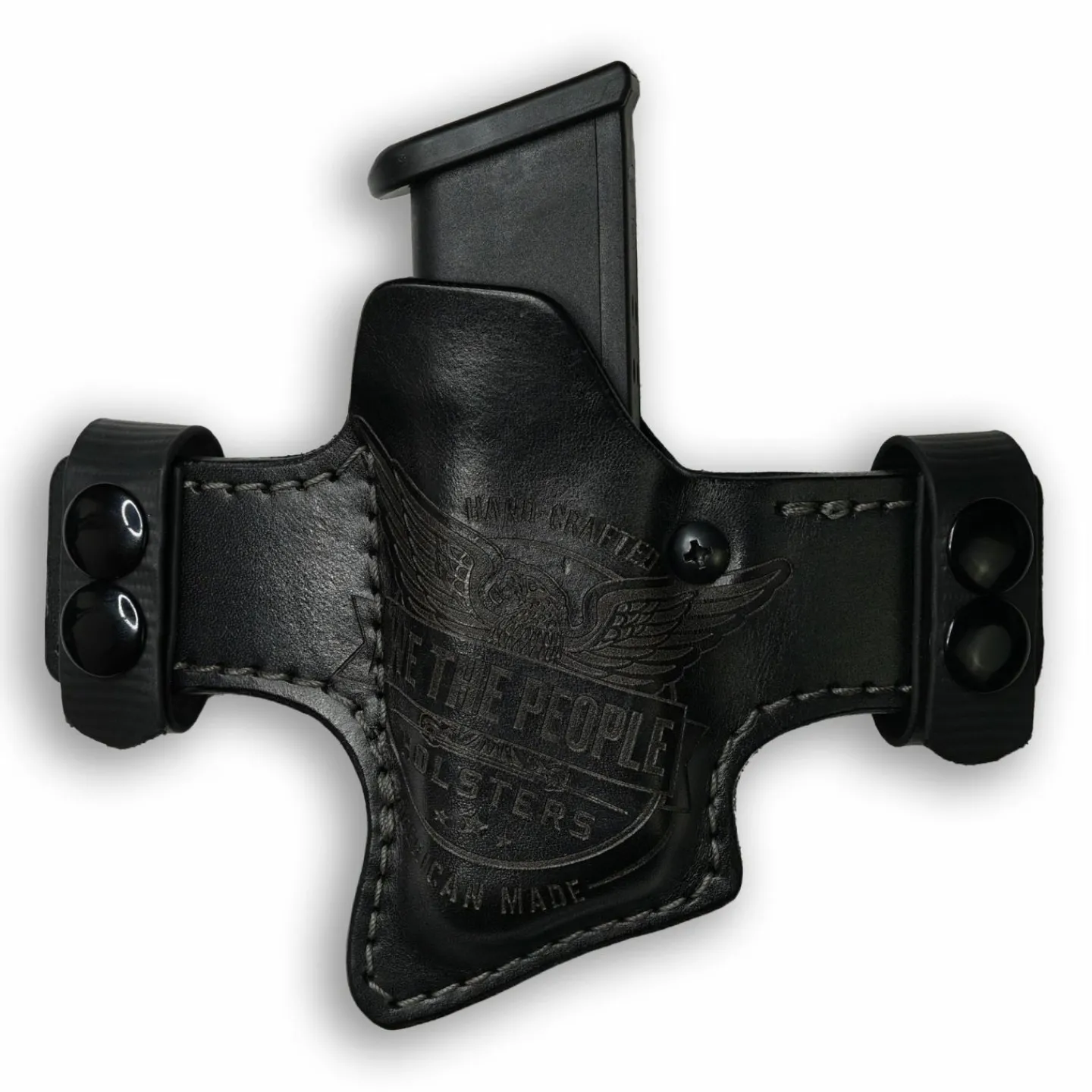 We The People Holsters Double Stack Compact/Full Size 9MM/.40/380 Independence Leather OWB Magazine Carrier / Holster New