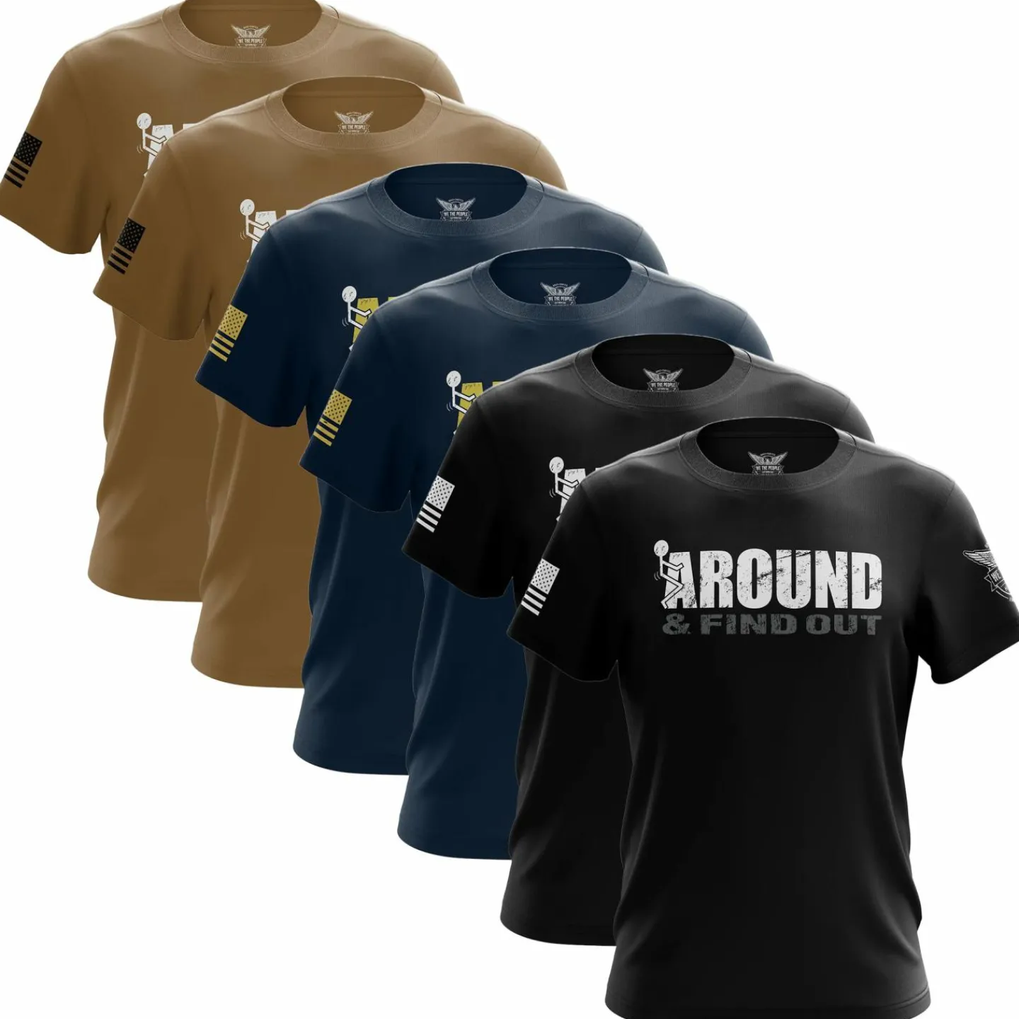 We The People Holsters F Around & Find Out Freedom Short Sleeve Bundle (6 Pack) Multi