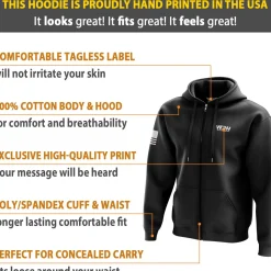 We The People Holsters F Around & Find Out Zip Up Hoodie Black