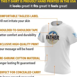 We The People Holsters Father Short Sleeve Shirt White Best