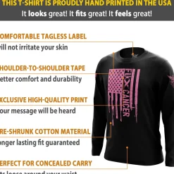 We The People Holsters F-Cancer Long Sleeve Shirt Black Clearance