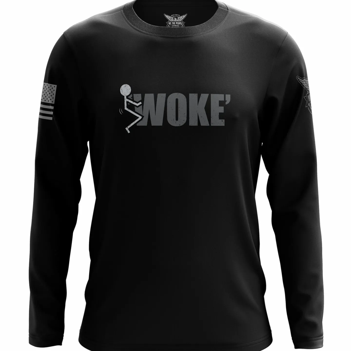 We The People Holsters F'in Woke Long Sleeve Shirt Black Hot
