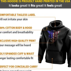 We The People Holsters Flag Logo Hoodie Black Outlet