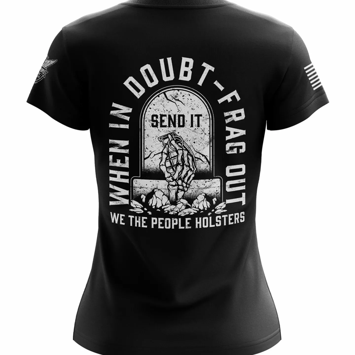 We The People Holsters Frag Out Women's Short Sleeve Shirt Black New