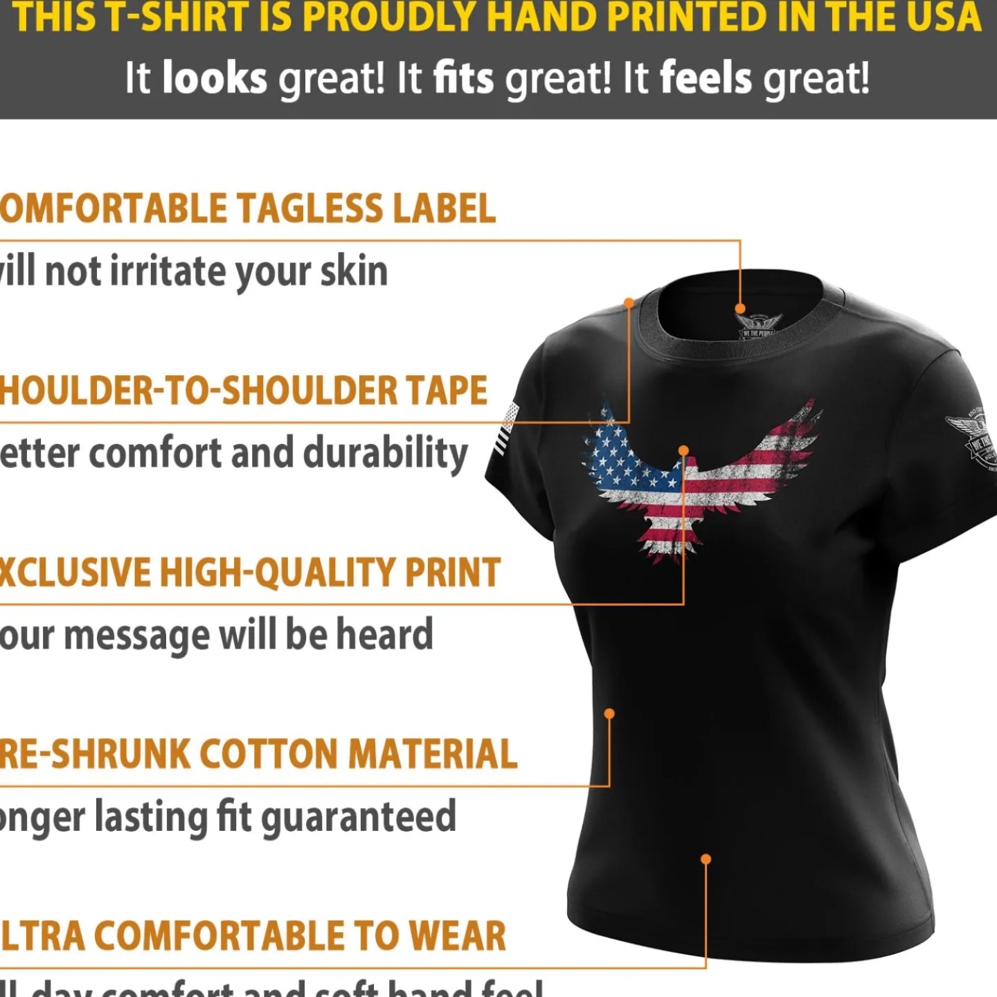We The People Holsters Free Spirit Women's Short Sleeve Shirt Black Best