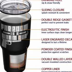 We The People Holsters Freedom Is A Warm Gun Stainless Steel Tumbler Sale