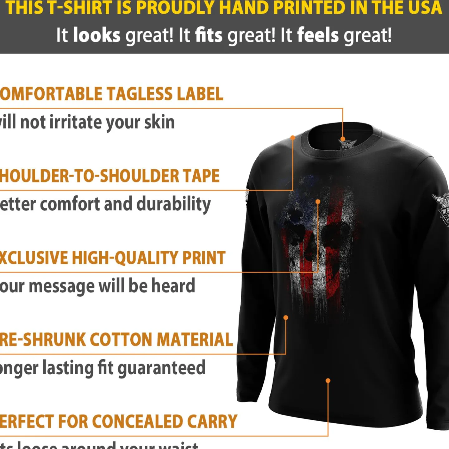 We The People Holsters Freedom Reaper Long Sleeve Shirt Black Best