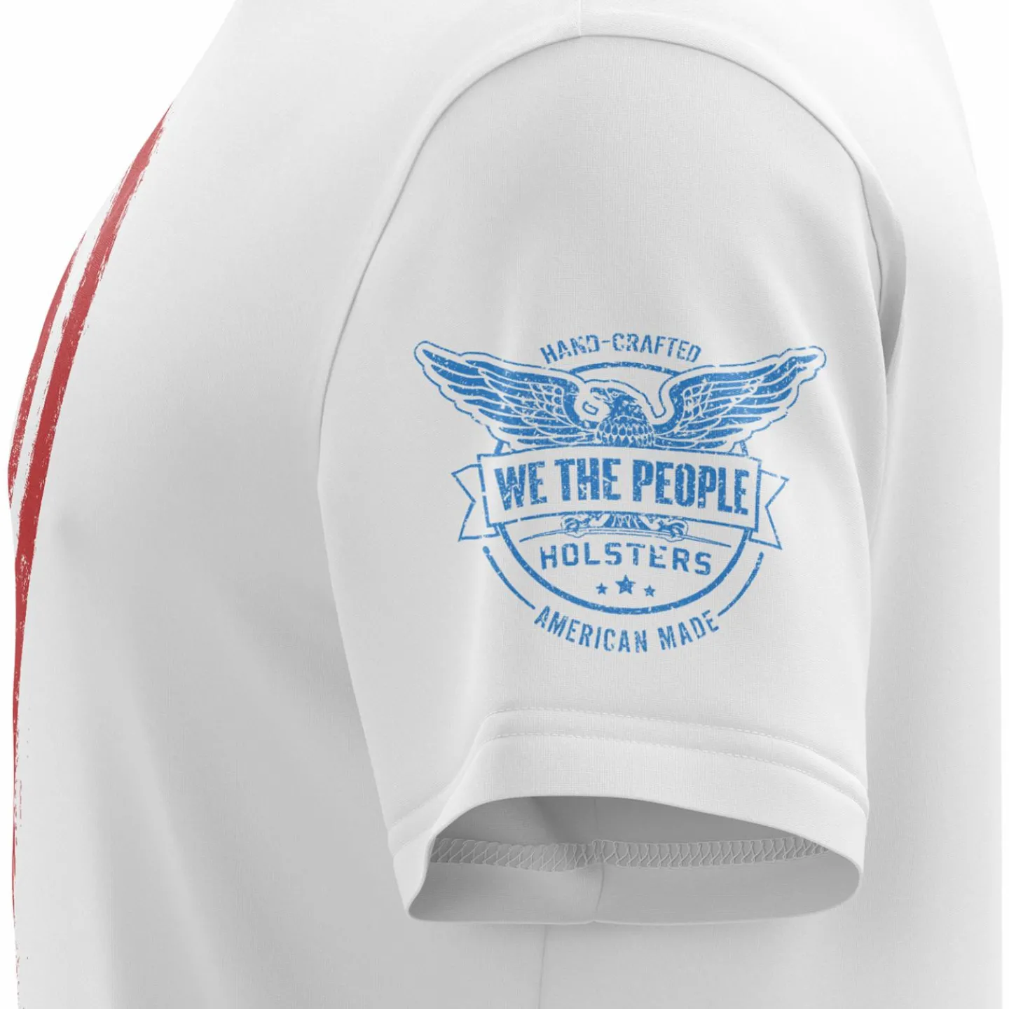 We The People Holsters Fresh Paint American Flag Short Sleeve Shirt White Clearance