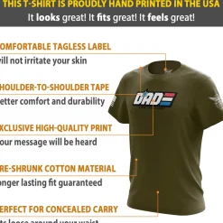 We The People Holsters G. I. Dad Short Sleeve Shirt Olive New