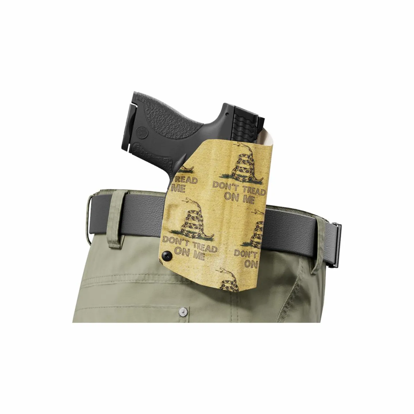 We The People Holsters Gadsden Flag Don't Tread on Me Custom Printed Holster - OWB Kydex Holster New