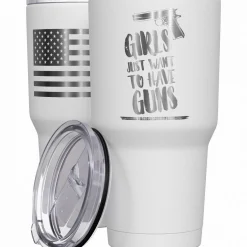 We The People Holsters Girls Just Wana Have Guns + American Flag Stainless Steel Tumbler Clearance