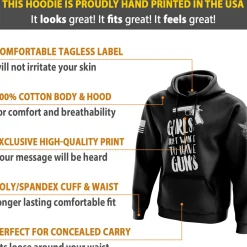 We The People Holsters Girls Just Want to Have Guns Hoodie Black Discount