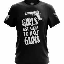 We The People Holsters Girls Just Want to Have Guns Short Sleeve Shirt Black New