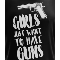 We The People Holsters Girls Just Want to Have Guns Short Sleeve Shirt Black New