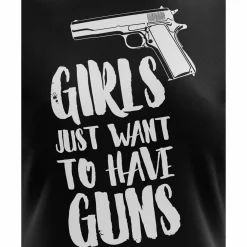 We The People Holsters Girls Just Want to Have Guns Women's Short Sleeve Shirt Black New