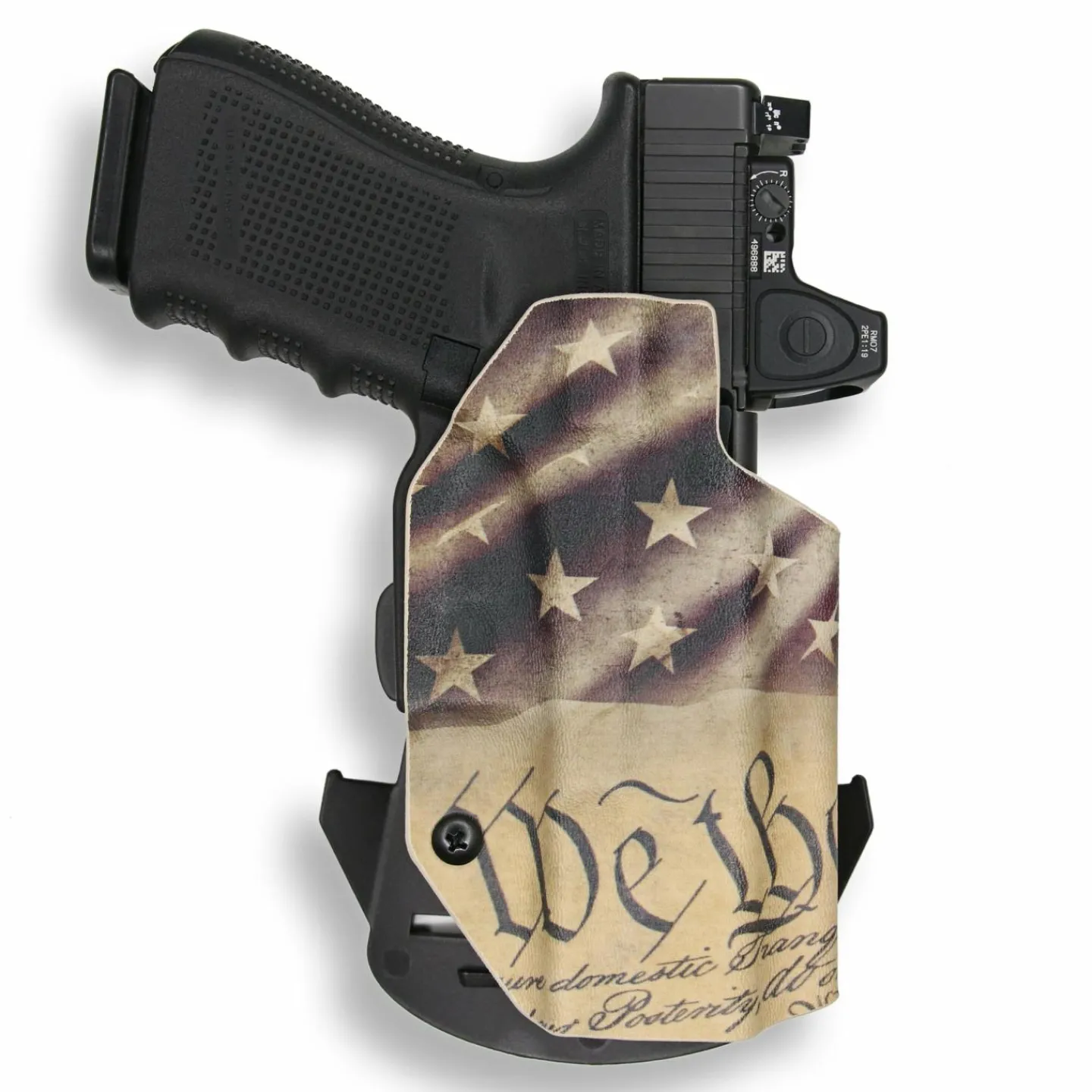 We The People Holsters Glock 23 Gen 1-4 MOS with Inforce WILD1 Light Red Dot Optic Cut OWB Holster Hot
