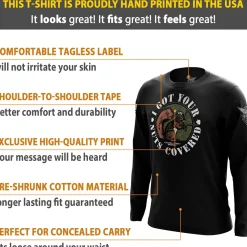 We The People Holsters Got Your Nuts Covered Long Sleeve Shirt Black Outlet
