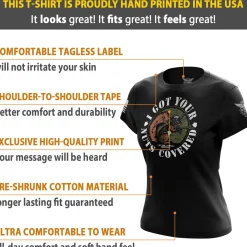 We The People Holsters Got Your Nuts Covered Women's Short Sleeve Shirt Black Best