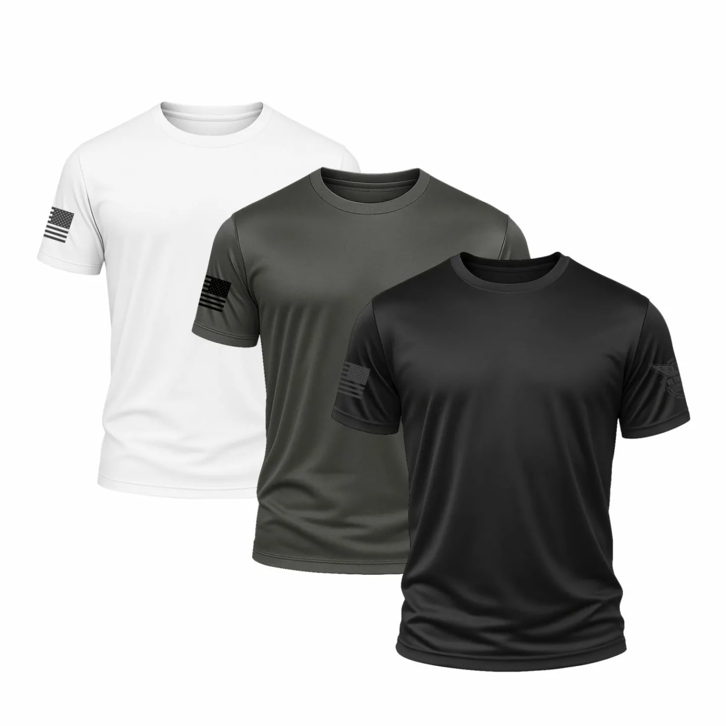 We The People Holsters Grayscale Performance Shirt Bundle (3 Pack) Multi New