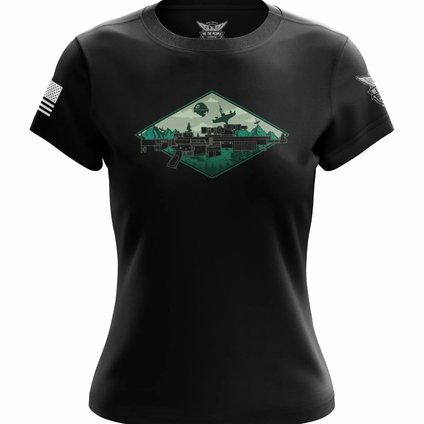We The People Holsters Great Endoors Women's Short Sleeve Shirt Black Best