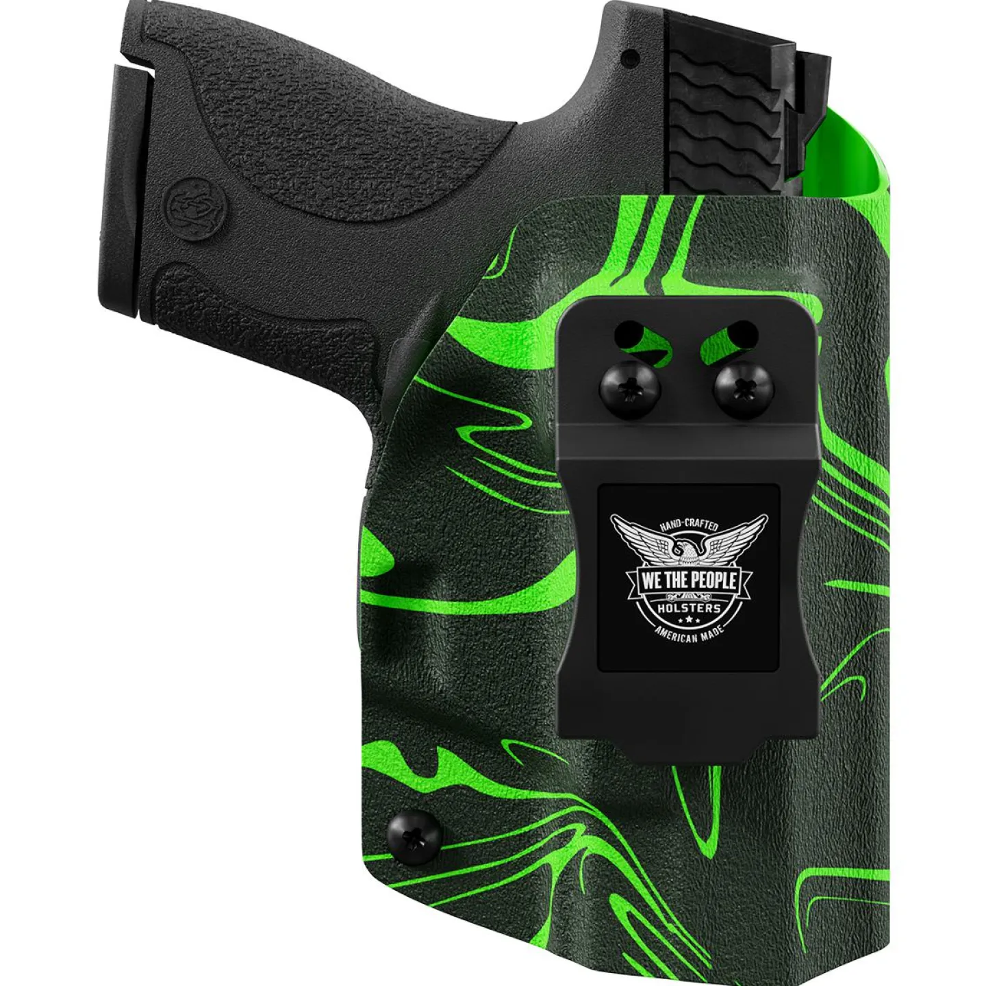 We The People Holsters Green Ink Swirl Custom Printed Holster - IWB Kydex Holster Online