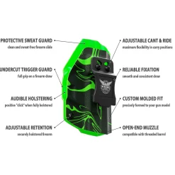 We The People Holsters Green Ink Swirl Custom Printed Holster - IWB Kydex Holster Online