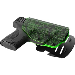 We The People Holsters Green Topographic Map Custom Printed Holster - OWB Kydex Holster Outlet