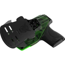We The People Holsters Green Topographic Map Custom Printed Holster - OWB Kydex Holster Outlet
