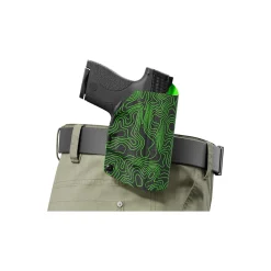 We The People Holsters Green Topographic Map Custom Printed Holster - OWB Kydex Holster Outlet