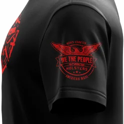 We The People Holsters Gun Heart Short Sleeve Shirt Black