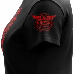 We The People Holsters Gun Heart Women's Short Sleeve Shirt Black