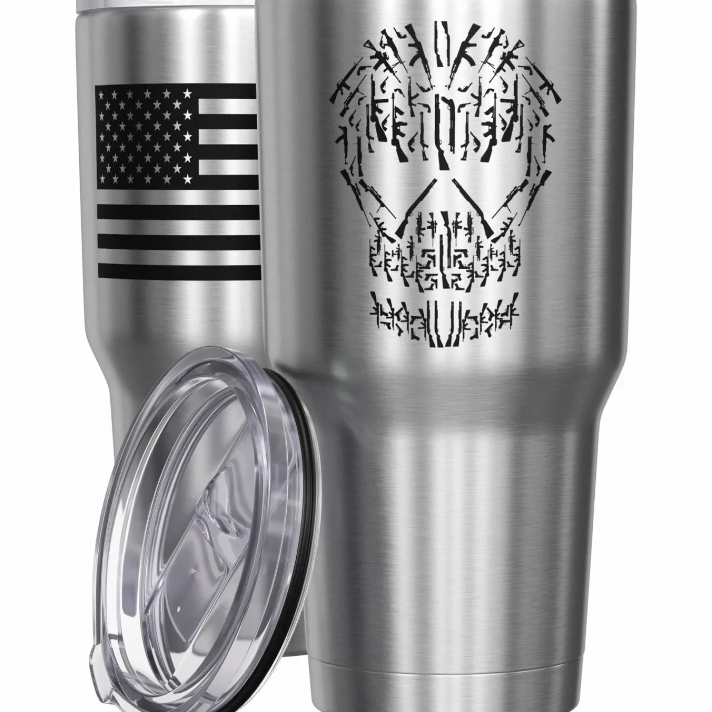 We The People Holsters Gun Skull Stainless Steel Tumbler Best