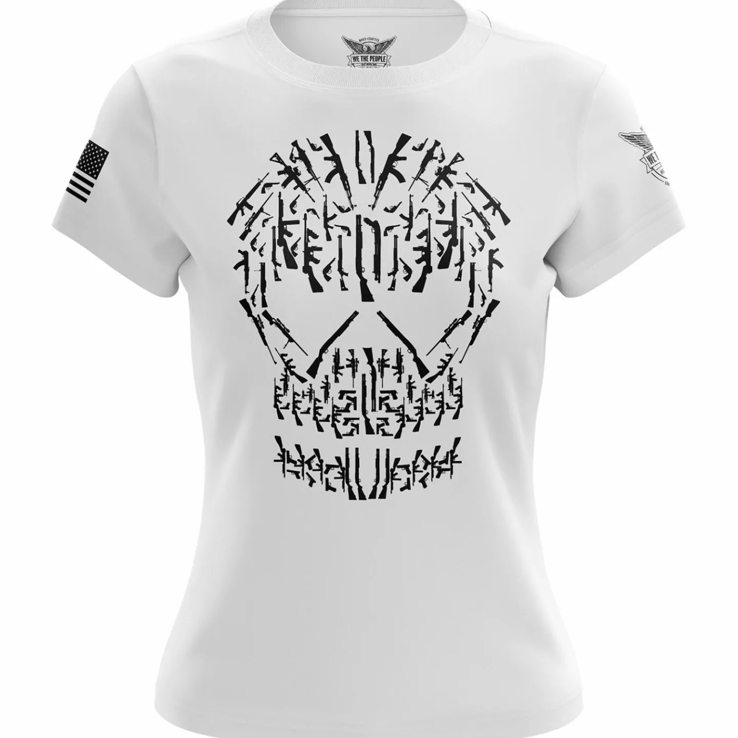 We The People Holsters Gun Skull Women's Short Sleeve Shirt Discount