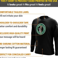 We The People Holsters Guns - Liberty and Happiness Long Sleeve Shirt Black Discount