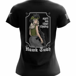 We The People Holsters Hawk Tuah Women's Short Sleeve Shirt Black Best