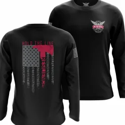 We The People Holsters Hold The Line - Fire Rescue Long Sleeve Shirt Black New