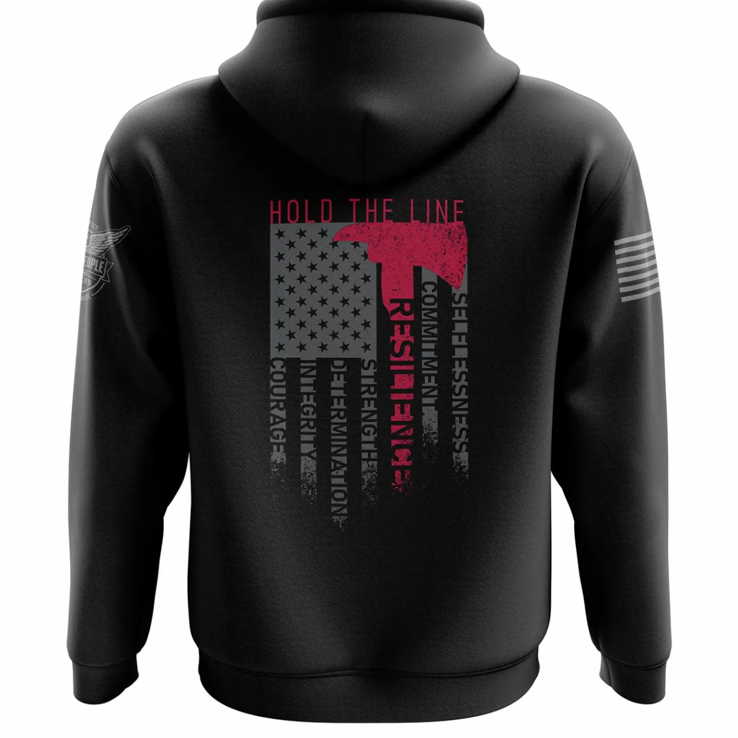 We The People Holsters Hold The Line - Fire Rescue Hoodie Black Best