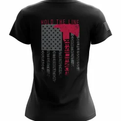 We The People Holsters Hold The Line - Fire Rescue Women's Short Sleeve Shirt Black Hot