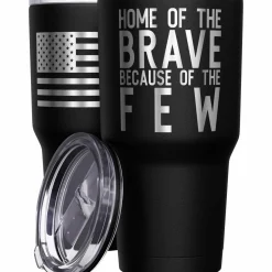 We The People Holsters Home of the Brave + American Flag Stainless Steel Tumbler Hot