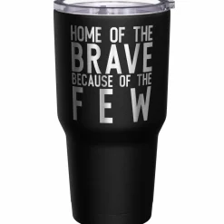 We The People Holsters Home of the Brave + American Flag Stainless Steel Tumbler Hot