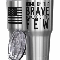 We The People Holsters Home of the Brave + American Flag Stainless Steel Tumbler Hot