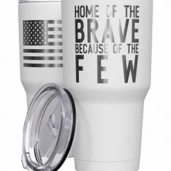 We The People Holsters Home of the Brave + American Flag Stainless Steel Tumbler Hot