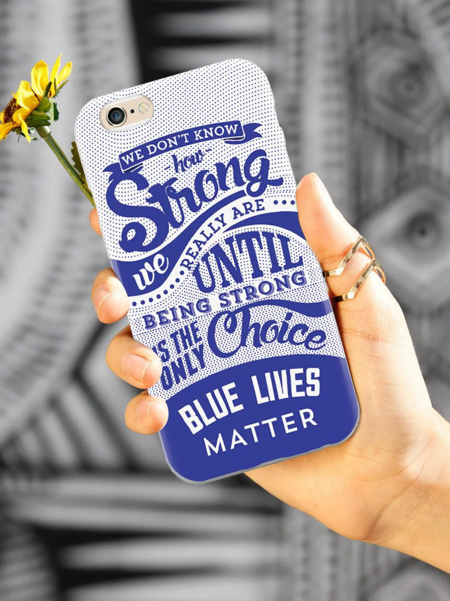 We The People Holsters How Strong - Blue Lives Matter - White Case