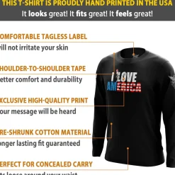 We The People Holsters I F'n Love America Long Sleeve Shirt Black